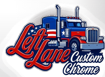Left Lane Custom Chrome truck logo
